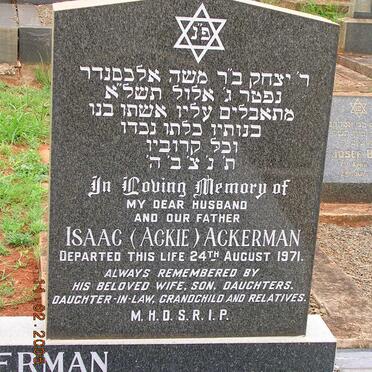 ACKERMAN Isaac -1971