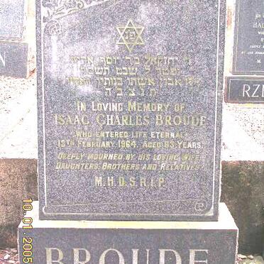 BROUDE Isaac Charles -1964