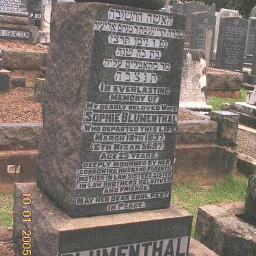 BLUMENTHAL Sophie -1937