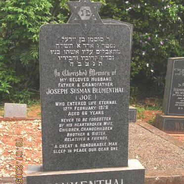 BLUMENTHAL Joseph Susman -1978