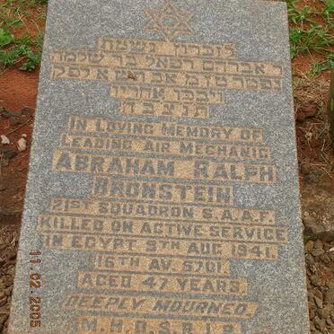 BRONSTEIN Abraham Ralph -1941