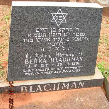 BLACHMAN Berka 1912-1980