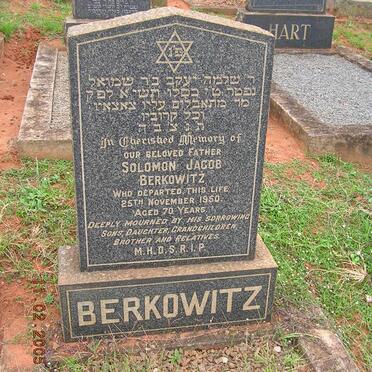 BERKOWITZ Solomon Jacob -1950