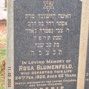 BLUMENFELD Rosa -1928