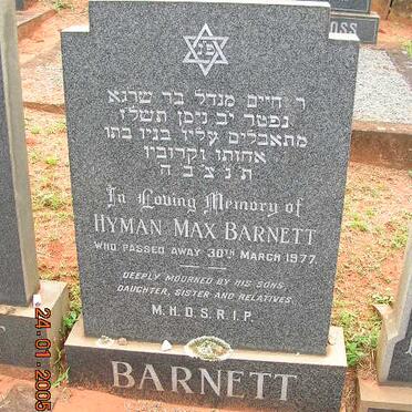 BARNETT Hyman Max -1977