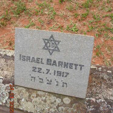 BARNETT Israel -1917