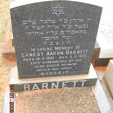 BARNETT Ernest Aaron 1891-1975