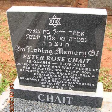 CHAIT Ester Rose 1914-2003
