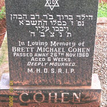 COHEN Brett Michael -1960