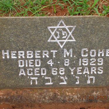 COHEN Herbert M. -1929