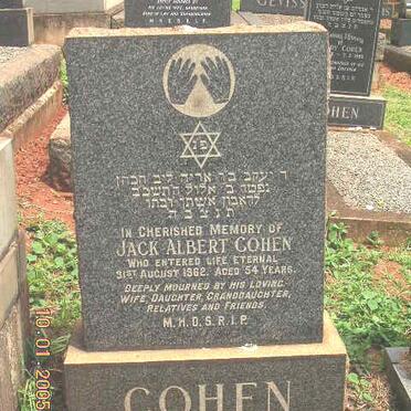 COHEN Jack Albert -1962