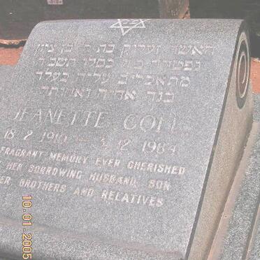 COLL Jeanette 1910-1984