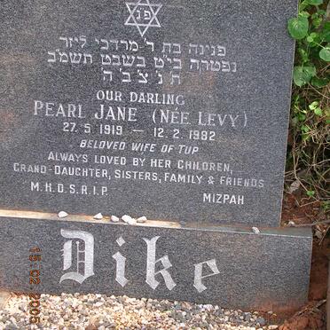 DIKE Pearl Jane nee LEVY 1919-1982