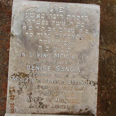 EMANUEL Denise Sancia -1928