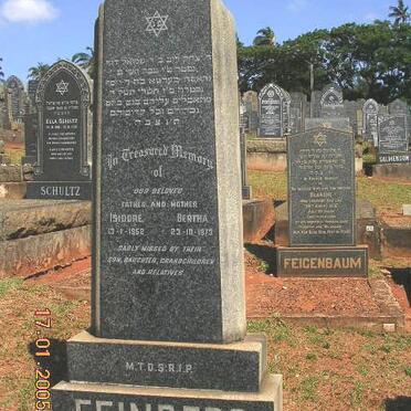 FEINBERG Isidore -1952 &amp; Bertha -1973