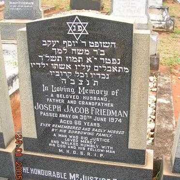 FRIEDMAN Joseph Jacob -1974