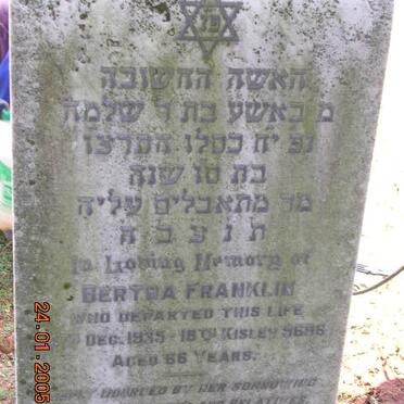 FRANKLIN Bertha -1935