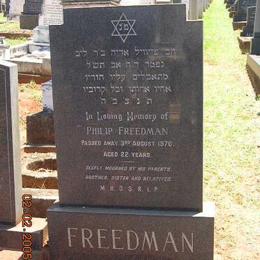 FREEDMAN Philip -1970