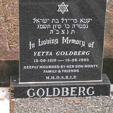 GOLDBERG Yetta 1910-1993