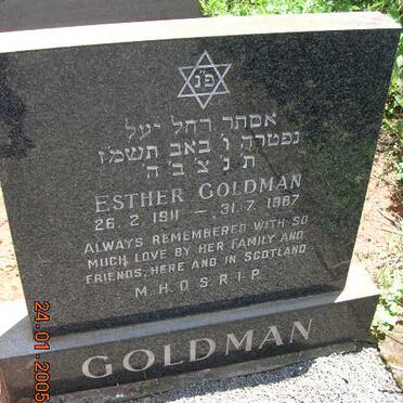 GOLDMAN Esther 1911-1987