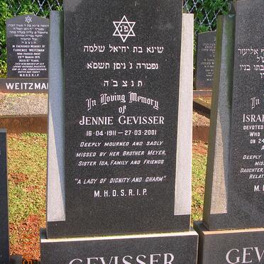 GEVISSER Jennie 1911-2001