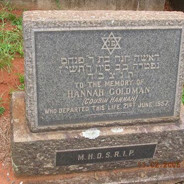 GOLDMAN Hannah -1957