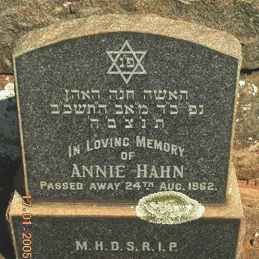 HAHN Annie -1962