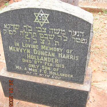 HOLLANDER Mervyn Duncan Harris -1915