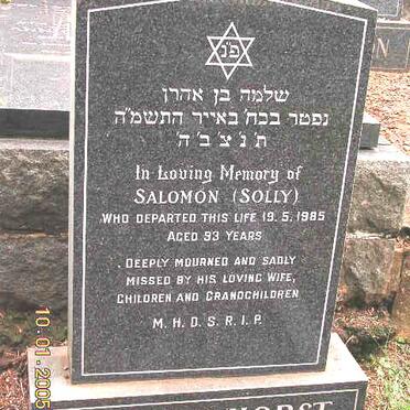 HORST Salomon, van der -1985