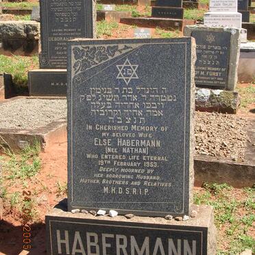 HABERMANN Else nee NATHAN -1953