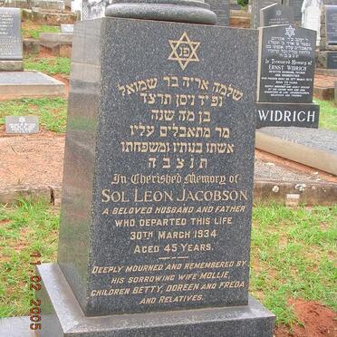 JACOBSON Sol Leon -1934