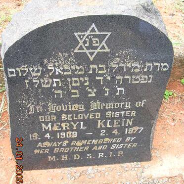 KLEIN Meryl 1909-1977