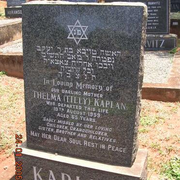 KAPLAN Thelma -1959