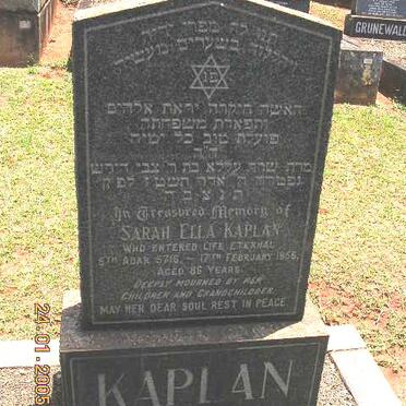 KAPLAN Sarah Ella -1955