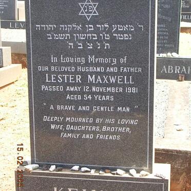 KELVIN Lester Maxwell -1981