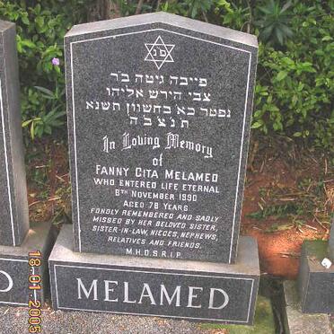 MELAMED Samuel -1974 &amp; Fanny Cita -1990 