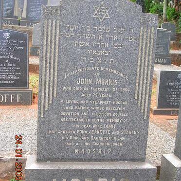 MORRIS John -1954 &amp; Fanny -1959