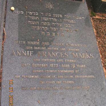 MARKS Annie Frances -1973