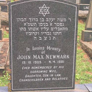 NEWMARK John Max 1905-1981
