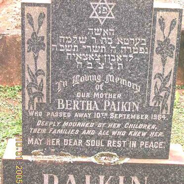 PAIKIN Bertha -1964