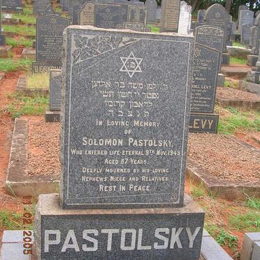 PASTOLSKY Solomon -1949
