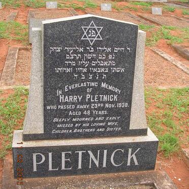 PLETNICK Harry -1938