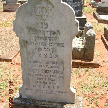 ROSENSTEIN Meyer -1922