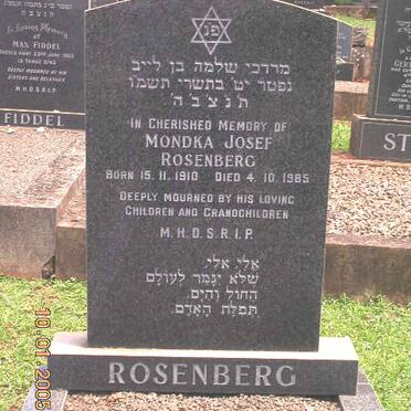 ROSENBERG Mondka Josef 1910-1985