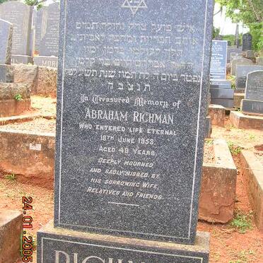 RICHMAN Abraham -1958