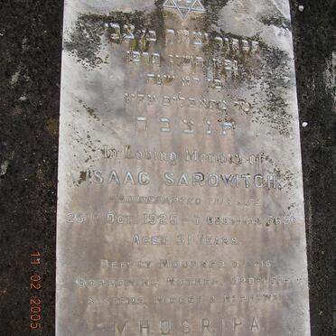 SAROVITCH Isaac -1926