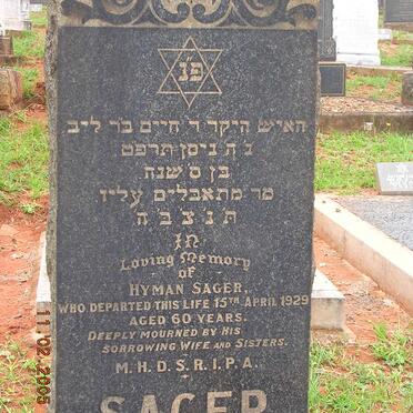 SAGER Hyman -1929