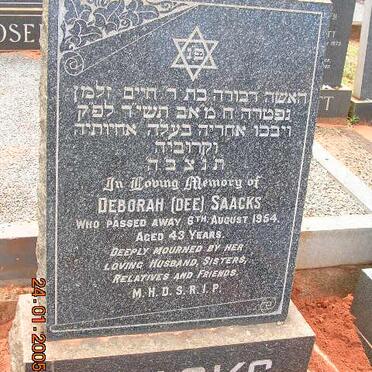 SAACKS Deborah -1954