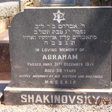 SHAKINOVSKY Abraham -1971