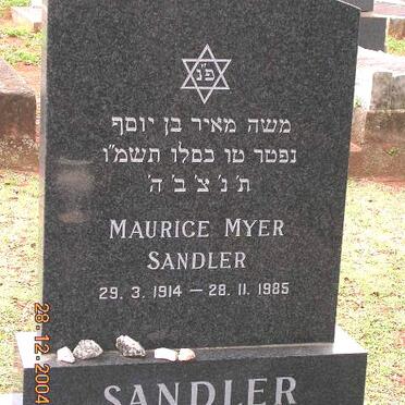 SANDLER Maurice Myer 1914-1985